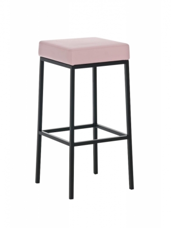 Metallbarhocker mit Sitzpolster pink 80 cm Sitzhöhe