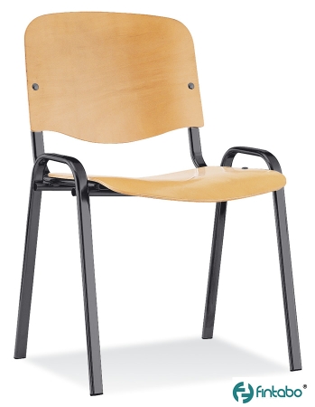 Stapelbare Besucherstühle Typ C100 mit schwarzem Gestell