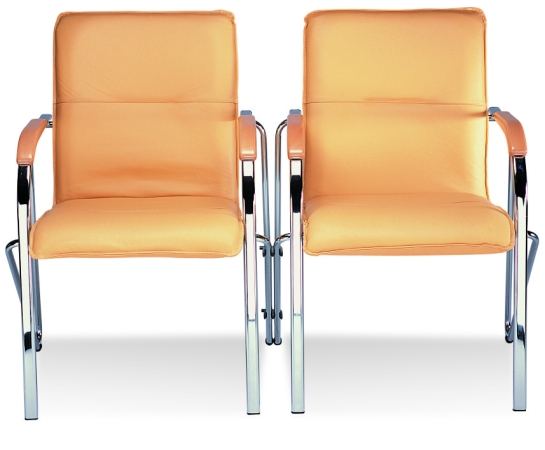 Elegante Besucherstühle mit Armlehnen Typ B106 mit Stuhlverbindern