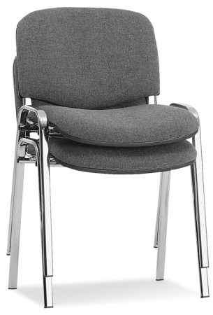 Stapelstühle Typ C100 P, Stoff grau