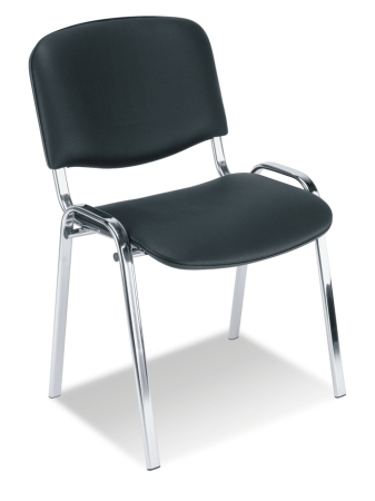 Stapelbare Besucherstühle Typ C100 P, Kunstleder schwarz