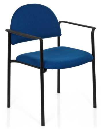 Gepolsterte Besucherstühle mit Armlehne Typ B107 blau