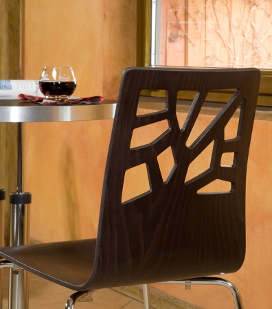 Design Holzschalenstühle stapelbar, ungepolstert