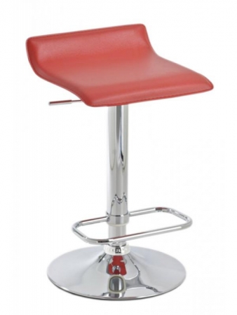 Höhenverstellbarer Design-Barhocker rot