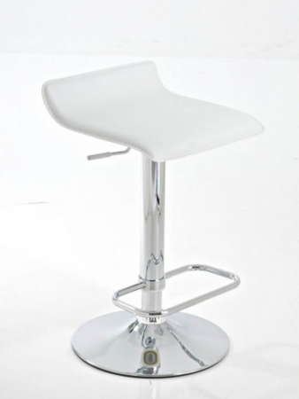 Höhenverstellbarer Design-Barhocker weiß