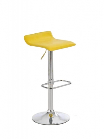 Höhenverstellbarer Design-Barhocker gelb