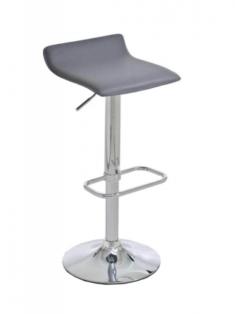 Höhenverstellbarer Design-Barhocker grau