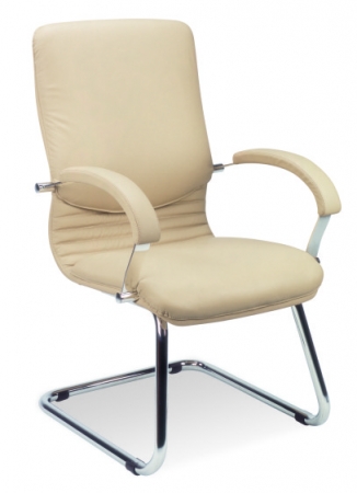 Büro-Freischwinger Typ BIB-100 Konferenzstühle beige