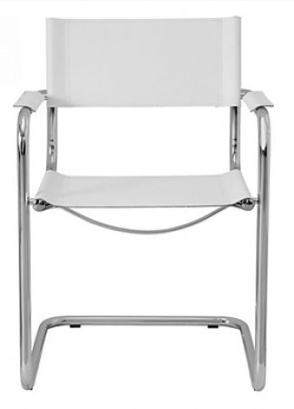 Weiße Freischwinger Stühle mit Armlehne