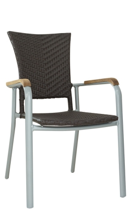 Gastronomie Outdoor Stühle mit Kunststoffgeflecht