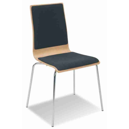 Holzschalenstühle Typ HS115 Besucherstühle gepolstert