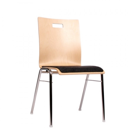 Holzschalenstühle mit Griffloch Typ GN100 4.0 Besucherstühle mit Sitzpolster Typ GN100 4.0