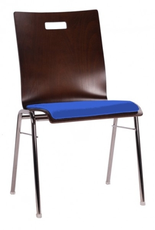 Stapelbare Holzschalenstühle mit Sitzpolster Typ GN100 4.0