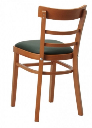 Gastronomiestühle mit Sitzpolster GS37 Holzstühle Rückansicht