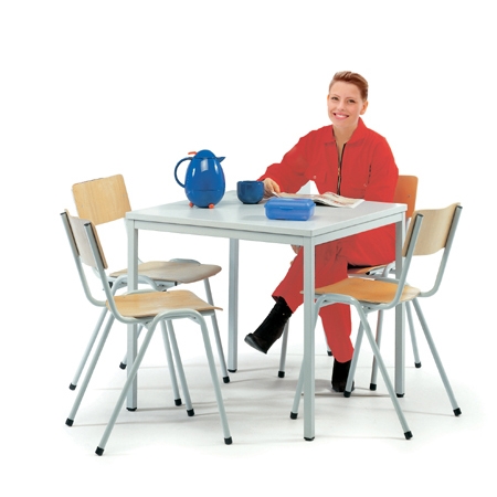 Pausenraum Stühle mit quadratischem Tisch Typ B152