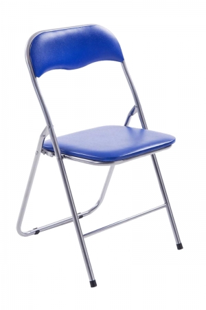 Metall-Klappstühle blau silber