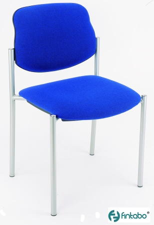 Gepolsterte Besucherstühle mit Chromgestell Typ B103 C Stoff blau