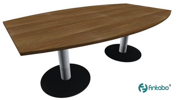 Konferenztisch 2000 x 1200 mm Typ LO100 nussbaum