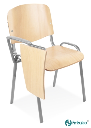 Seminarstühle mit Schreibtablett, Typ C100 HS Gestell verchromt