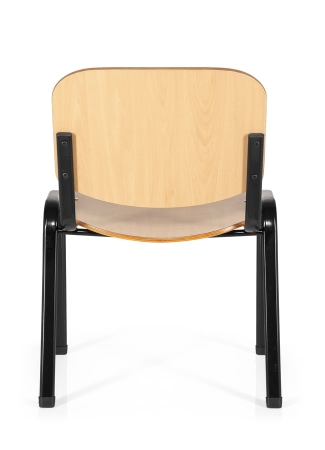 Rückseite der Besucherstühle Typ B105 mit schwarzem Gestell