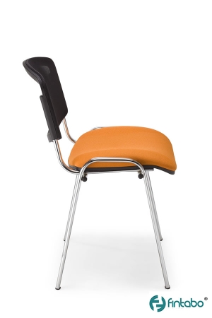 Konferenzstühle mit Netzrückenlehnen Typ C100 - Sitz orange - Rückenlehne schwarz
