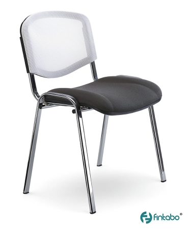 Besucherstühle mit Netzrückenlehnen Typ C100 - Sitz schwarz - Rückenlehne weiß