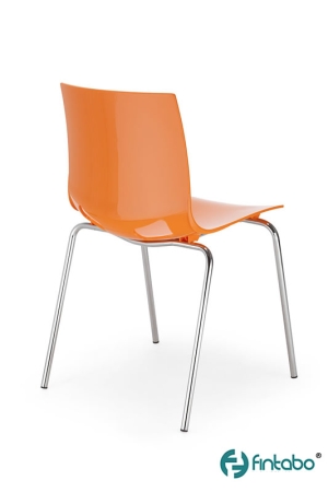Rückseite der Kunststoff-Besucherstühle B150