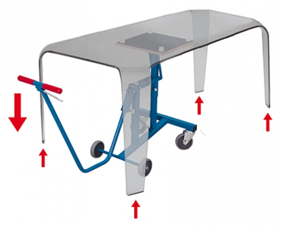 Tisch Transportgerät für schwere Tische