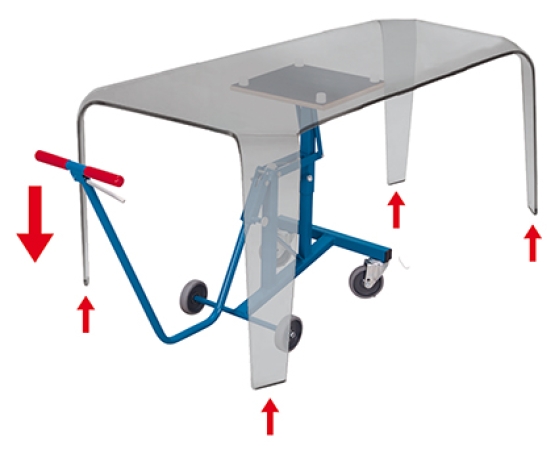 Tisch Transportgerät für schwere Tische