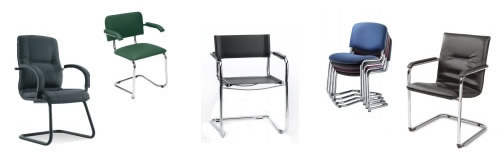 Freischwinger Stühle als Konferenzstühle und Besucherstühle